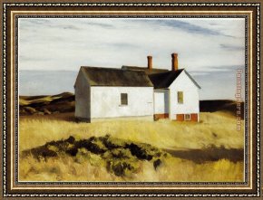 Houses in France Framed Paintings - Ryder's House by Edward Hopper