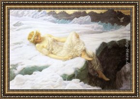 The Heart of The Andes Framed Paintings - Heart of Snow by Edward Hughes