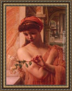 Psyche Framed Paintings - Psyche in the temple of love by Edward John Poynter