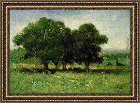 Landscape Framed Paintings - Landscape by Edward Mitchell Bannister