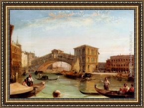 The Rialto Framed Paintings - Ponto Di Rialto (Canal Grande) by Edward Pritchett