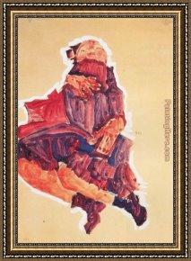 Sleeping Child Framed Paintings - Sleeping Child by Egon Schiele