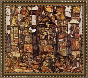 Woodland Walk Framed Paintings - Woodland Prayer by Egon Schiele