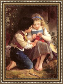 Moment,please Framed Paintings - A Special Moment I by Emile Munier