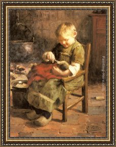 The Last Supper Framed Paintings - The Doll's Supper by Evert Pieters
