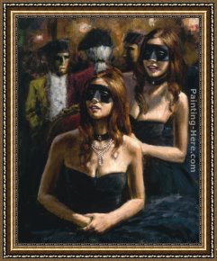 Fabian Framed Paintings - Courtesans Venetian by Fabian Perez