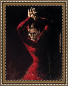 Fabian Framed Paintings - Lunaresnegros ii by Fabian Perez