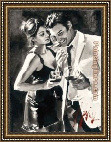 Courtship The Proposal Framed Paintings - The Proposal iii by Fabian Perez