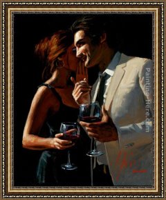 Courtship The Proposal Framed Paintings - The Proposal XI by Fabian Perez