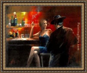 Fabian Framed Paintings - Untitled iii by Fabian Perez