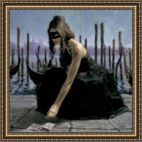 Venice Twilight Framed Paintings - Venice by Fabian Perez