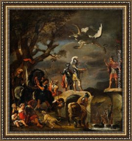Peace Preserved Framed Paintings - The Peace Negotiations between Claudius Civilis and Cerealis by Ferdinand Bol