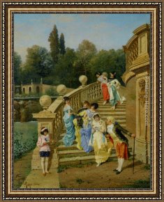 Isola Bella, Lago Maggiore, a Sketch Framed Paintings - Count Borromeos Villa on Isola Betta Opposite Stresa on Late Maggiore by Filippo Indoni