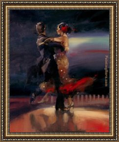 Dance Framed Paintings - dance series I by Flamenco Dancer