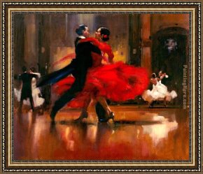 Dance Framed Paintings - dance series II by Flamenco Dancer