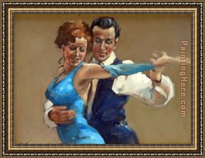 The Night Cafe Framed Paintings - Dance the Night Away by Flamenco Dancer