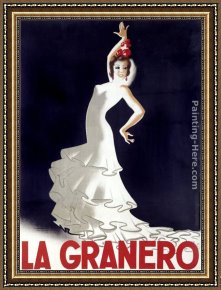 Dance Framed Paintings - La Granero Flamenco Dance by Flamenco Dancer