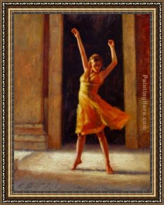Crimson Dancer Framed Paintings - Passion by Flamenco Dancer