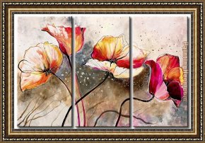 Golding Constable's Flower Garden Framed Paintings - 22353 by flower
