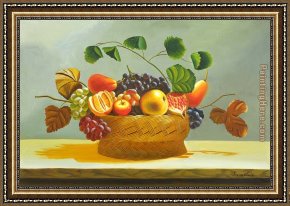 Golding Constable's Flower Garden Framed Paintings - The Fruit Basket by flower