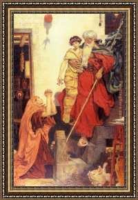 Elijah Restoring The Widow's Son Framed Paintings - Elijah Restoring The Widow's Son by Ford Madox Brown