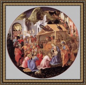 Filippino Lippi Framed Paintings - Adoration of the Magi by Fra Filippo Lippi
