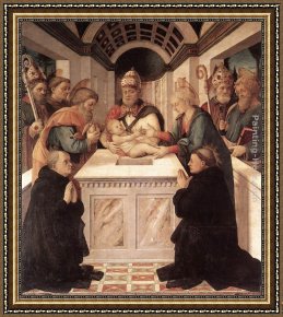 Filippino Lippi Framed Paintings - Circumcision by Fra Filippo Lippi