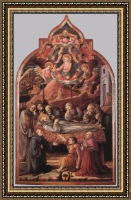 Filippino Lippi Framed Paintings - Funeral of St Jerome by Fra Filippo Lippi