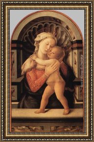 Filippino Lippi Framed Paintings - Madonna and Child by Fra Filippo Lippi