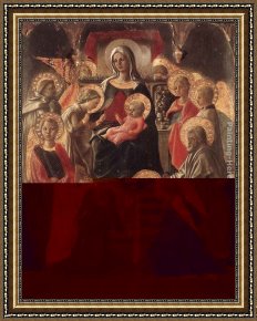 Filippino Lippi Framed Paintings - Madonna and Child Enthroned with Saints by Fra Filippo Lippi