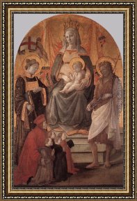 Filippino Lippi Framed Paintings - Madonna del Ceppo by Fra Filippo Lippi