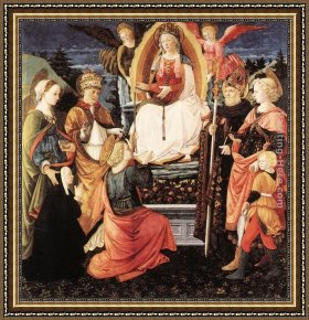 Filippino Lippi Framed Paintings - Madonna della Cintola by Fra Filippo Lippi