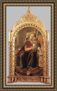 Filippino Lippi Framed Paintings - Madonna with Child (Tarquinia Madonna) by Fra Filippo Lippi