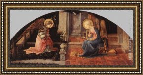 Filippino Lippi Framed Paintings - The Annunciation by Fra Filippo Lippi
