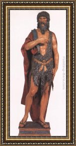 St John The Baptist Framed Paintings - St John the Baptist by Francesco Di Giorgio Martini