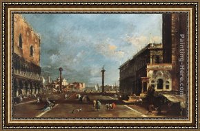 Isola Bella, Lago Maggiore, a Sketch Framed Paintings - View of Piazzetta San Marco towards the San Giorgio Maggiore by Francesco Guardi