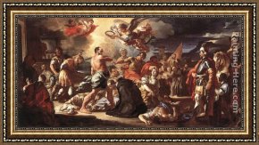 Martyrdom of St Sebastian Framed Paintings - The Martyrdom of Sts Placidus and Flavia by Francesco Solimena