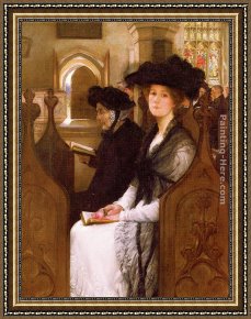 Intimate Thoughts Framed Paintings - Wandering Thoughts by Francis Davis Millet