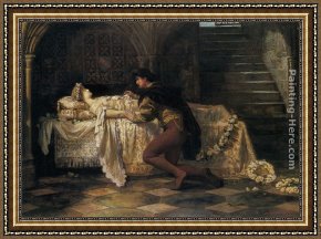 Romeo And Juliet Framed Paintings - Romeo and Juliet by Francis Sidney Muschamp