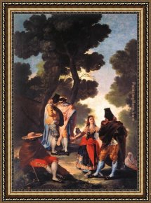 Woodland Walk Framed Paintings - A Walk in Andalusia by Francisco de Goya