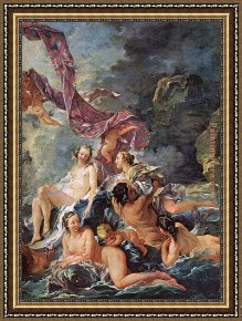 Allegory of May Triumph of Apollo Framed Paintings - The Triumph of Venus  detail by Francois Boucher