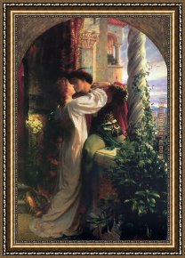 Romeo And Juliet Framed Paintings - Romeo and Juliet by Frank Dicksee