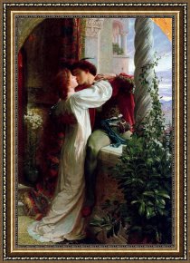 Romeo And Juliet Framed Paintings - Romeo and Juliet cropped by Frank Dicksee
