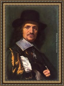 The Painter's Honeymoon Framed Paintings - The Painter Jan Asselyn by Frans Hals