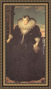 Vue De Saintes Maries 1888 Framed Paintings - Marie des Médici, Queen of France by Frans Pourbus the Younger