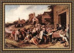 Acts Framed Paintings - The Seven Acts of Mercy by Frans the younger Francken