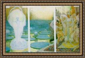 Frantisek Kupka Framed Paintings - The Lotus Soul by Frantisek Kupka