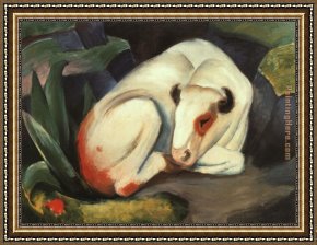 Franz Framed Paintings - The Bull by Franz Marc