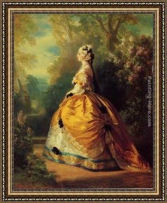 The Empress Eugenie a la Marie-Antoinette Painting by Franz Xavier