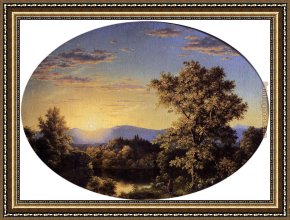 Venice Twilight Framed Paintings - Twilight among the Mountains by Frederic Edwin Church